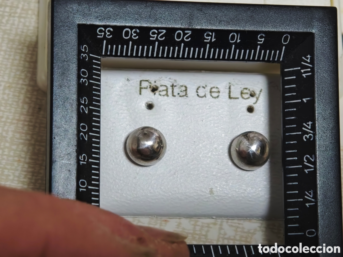 Joyeria: pendientes en plata de ley en forma redonda - Foto 3