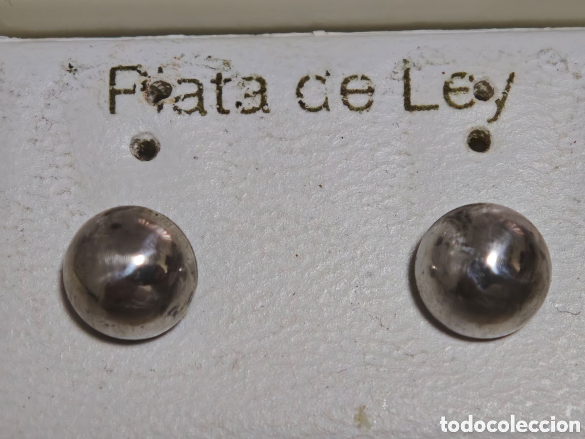 Joyeria: pendientes en plata de ley en forma redonda - Foto 4