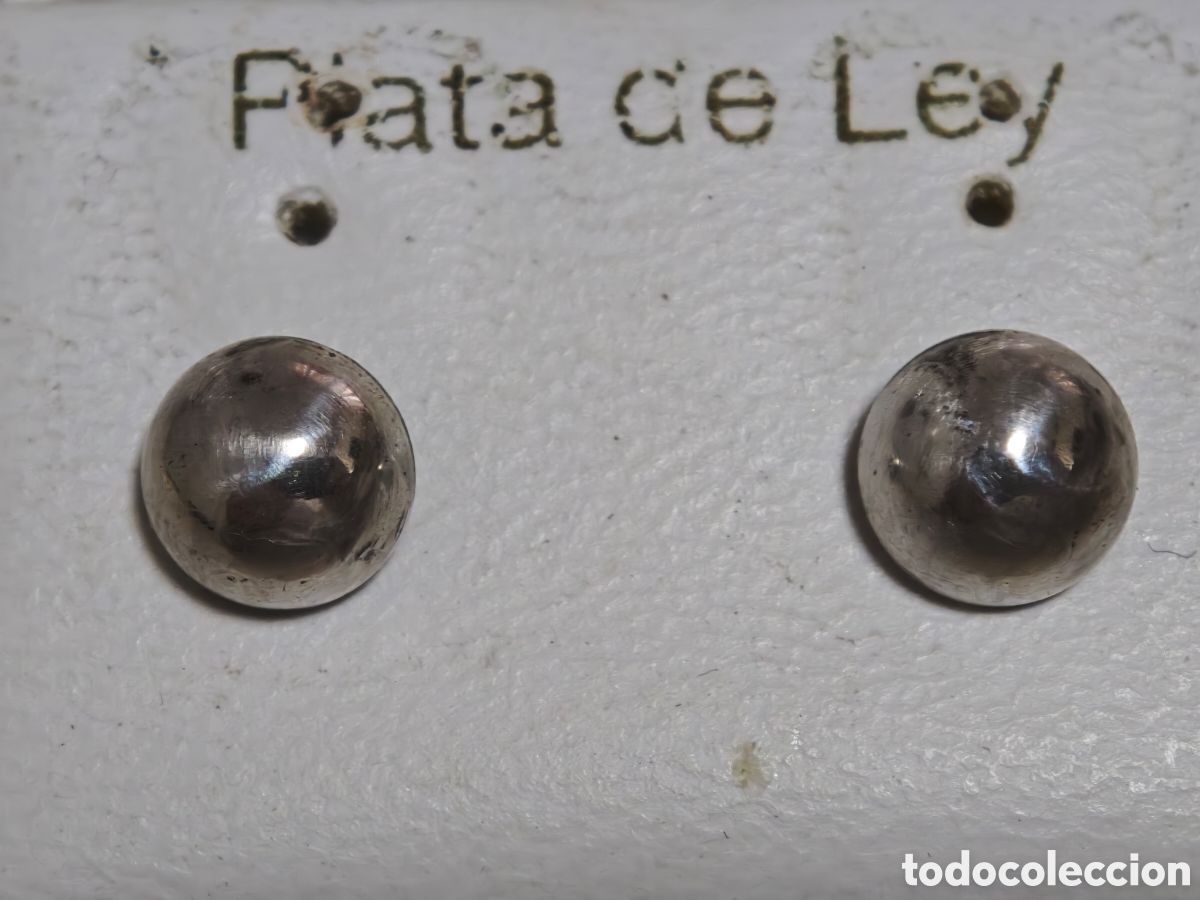 Joyeria: pendientes en plata de ley en forma redonda - Foto 1