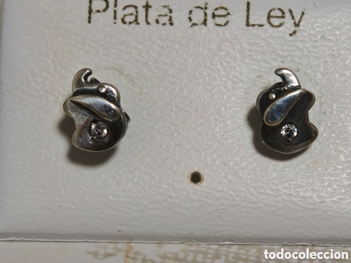 Joyeria: bonitos pendientes en plata de ley con circonita - Foto 2