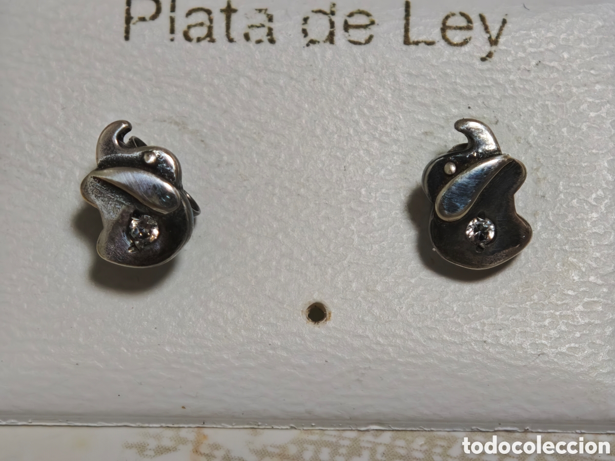 Joyeria: bonitos pendientes en plata de ley con circonita - Foto 1
