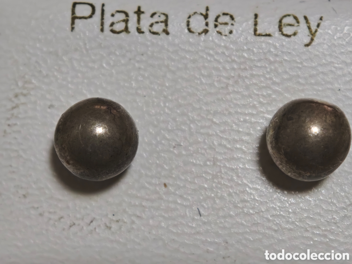 Joyeria: pendientes en plata de ley en forma de bola nuevos - Foto 4