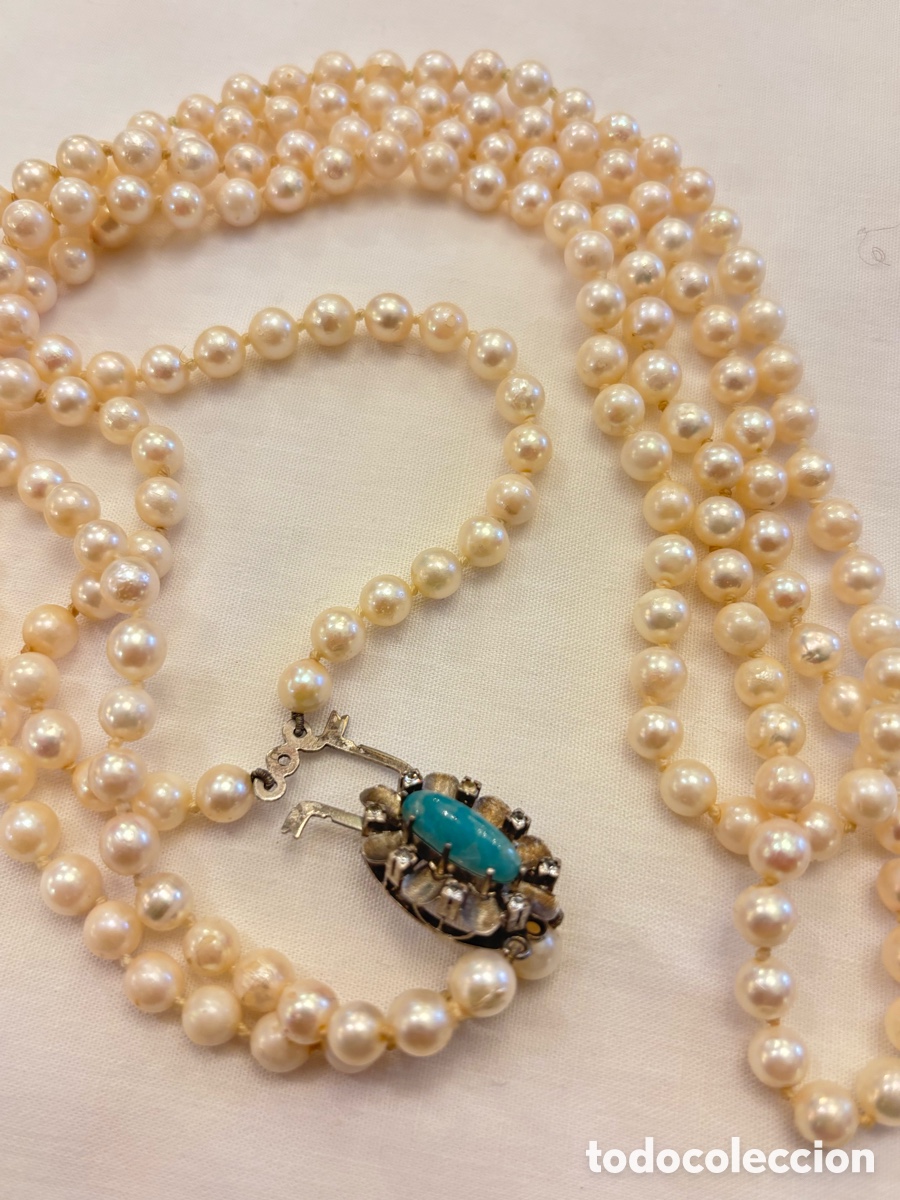 Joyeria: Collar de perlas Acoya con broche de oro blanco 18K - Foto 4