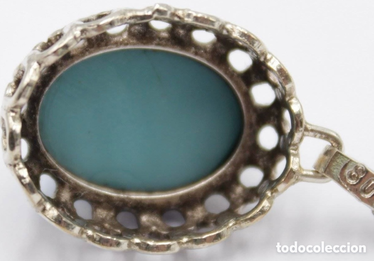 Joyeria: Collar de plata 925 con un colgante turquesa - Foto 5