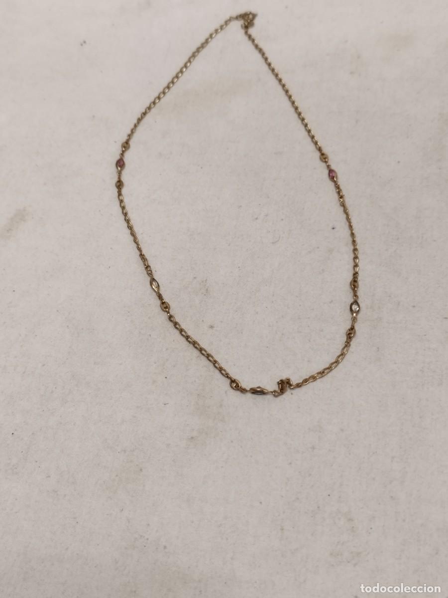 Joyeria: Antigua cadena, collar con pedrer&iacute;a a identificar. - Foto 1