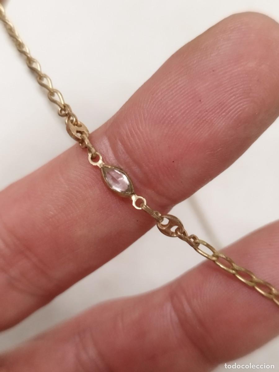 Joyeria: Antigua cadena, collar con pedrer&iacute;a a identificar. - Foto 4