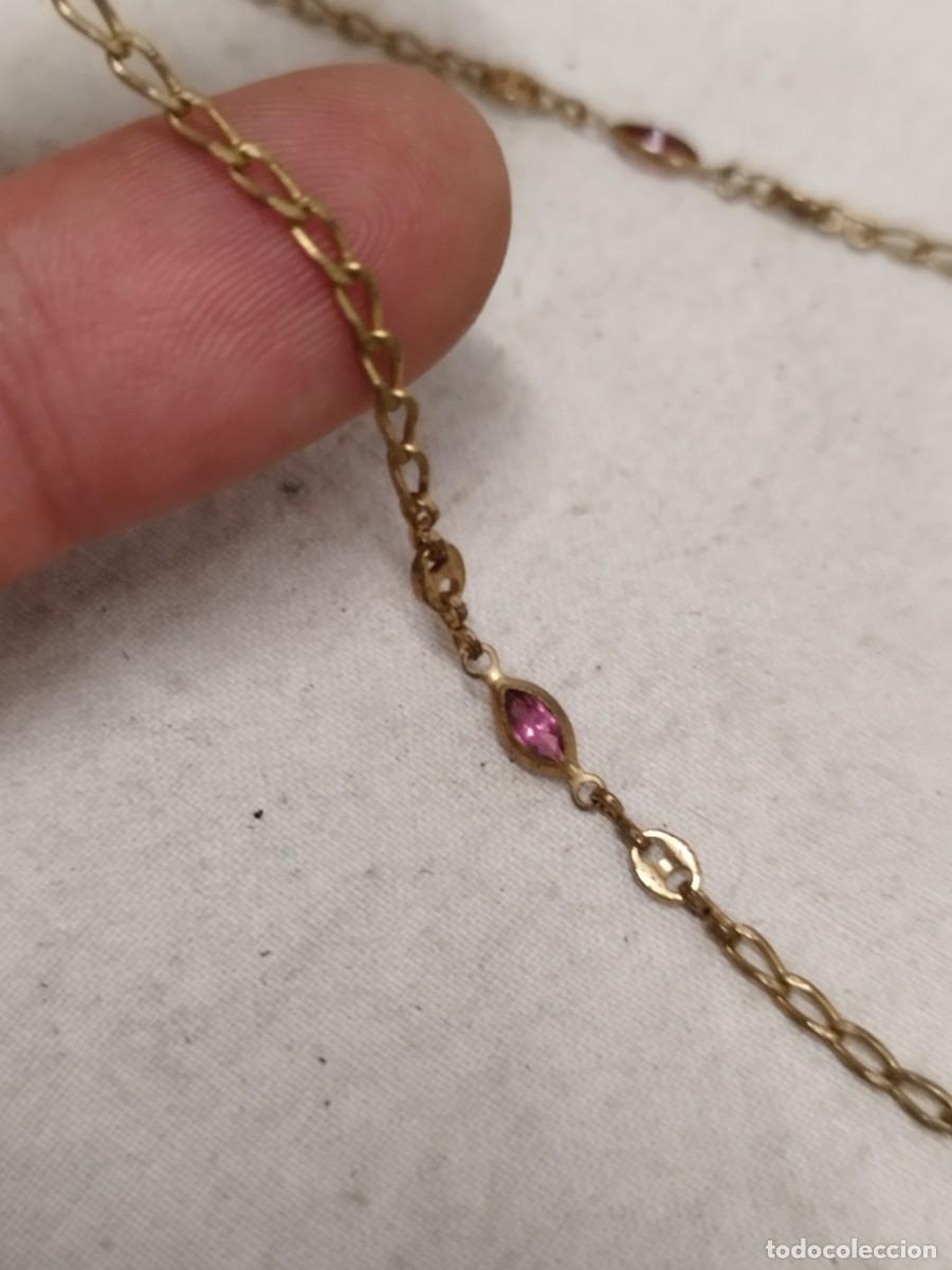 Joyeria: Antigua cadena, collar con pedrer&iacute;a a identificar. - Foto 5