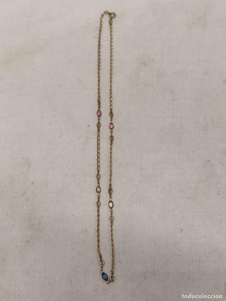 Joyeria: Antigua cadena, collar con pedrer&iacute;a a identificar. - Foto 9