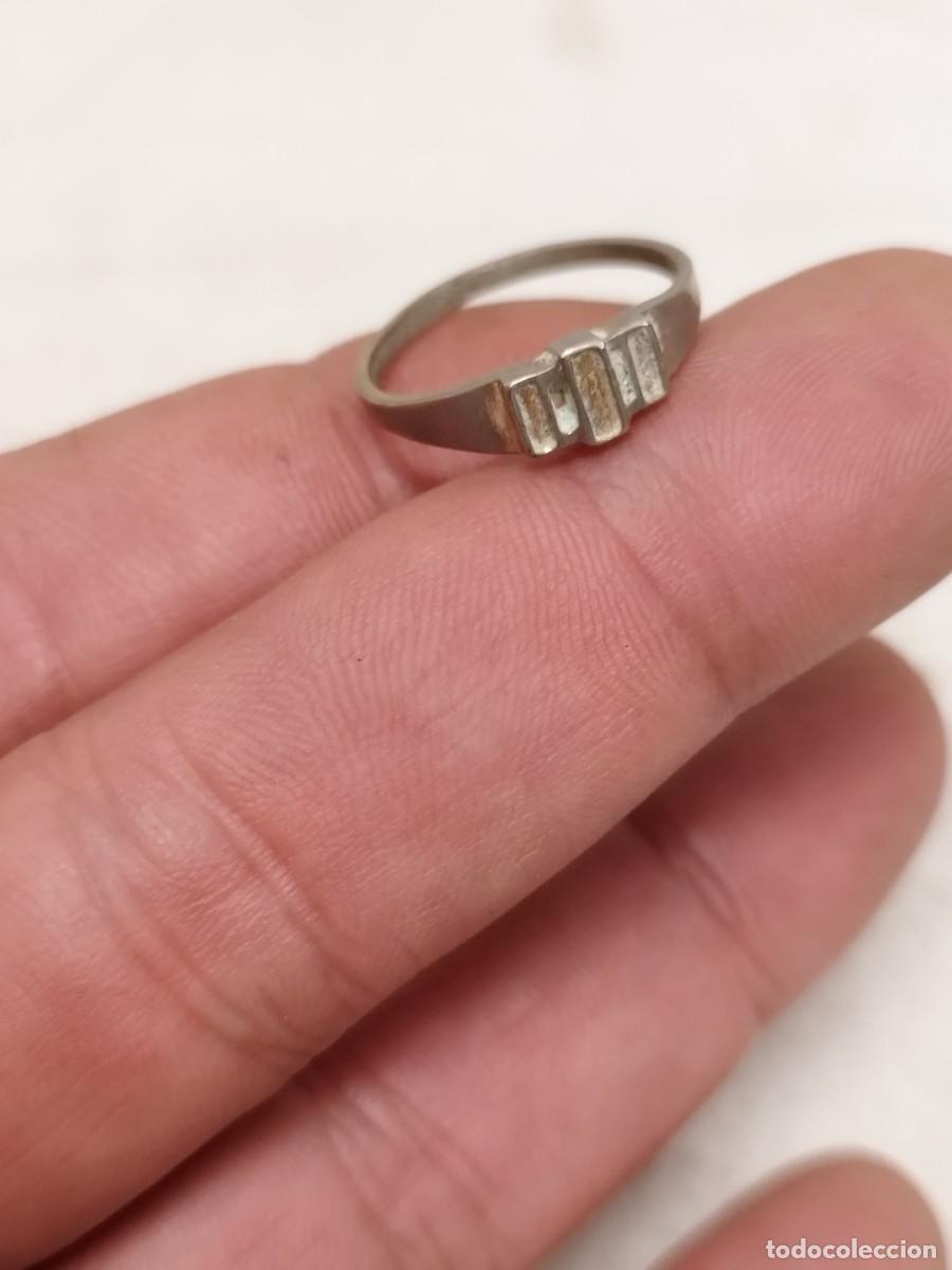 Joyeria: Antiguo anillo con marcaje a identificar. - Foto 1