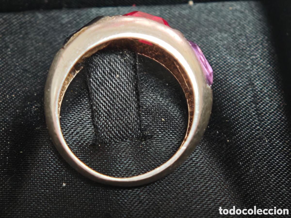 Joyeria: anillo de plata de ley y piedras de colores - Foto 5