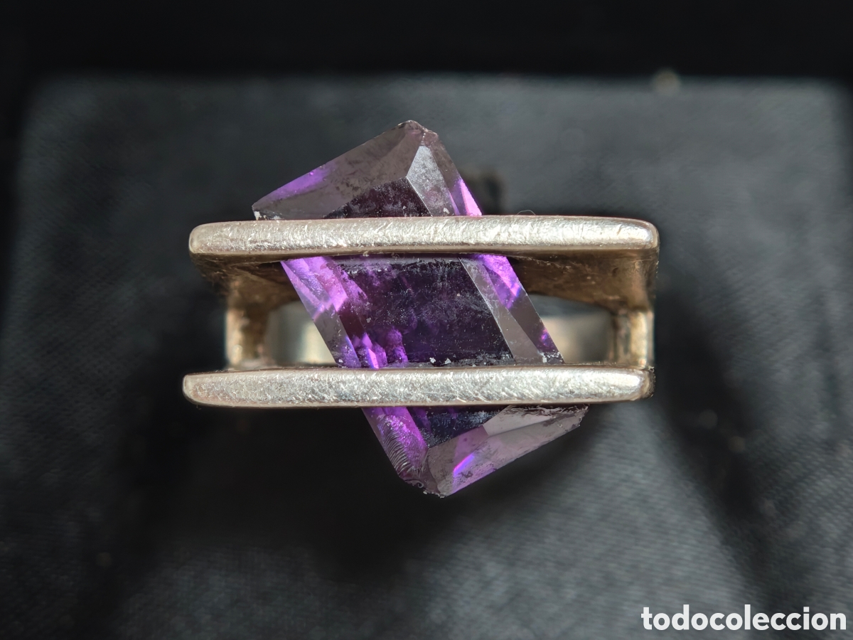Joyeria: anillo en plata de ley con amatista - Foto 2