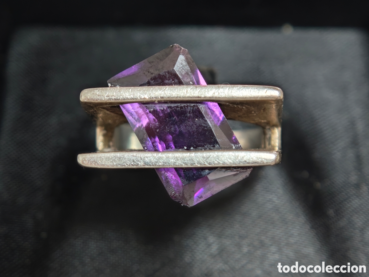 Joyeria: anillo en plata de ley con amatista - Foto 1
