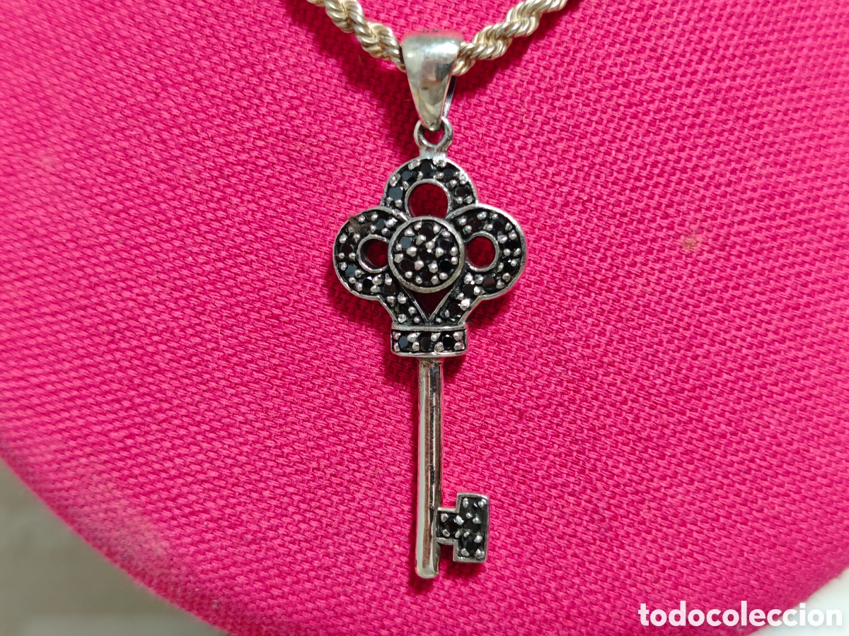 Joyeria: cord&oacute;n y colgante de llave en plata de ley - Foto 5
