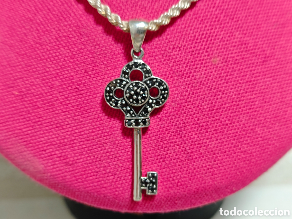 Joyeria: cord&oacute;n y colgante de llave en plata de ley - Foto 6