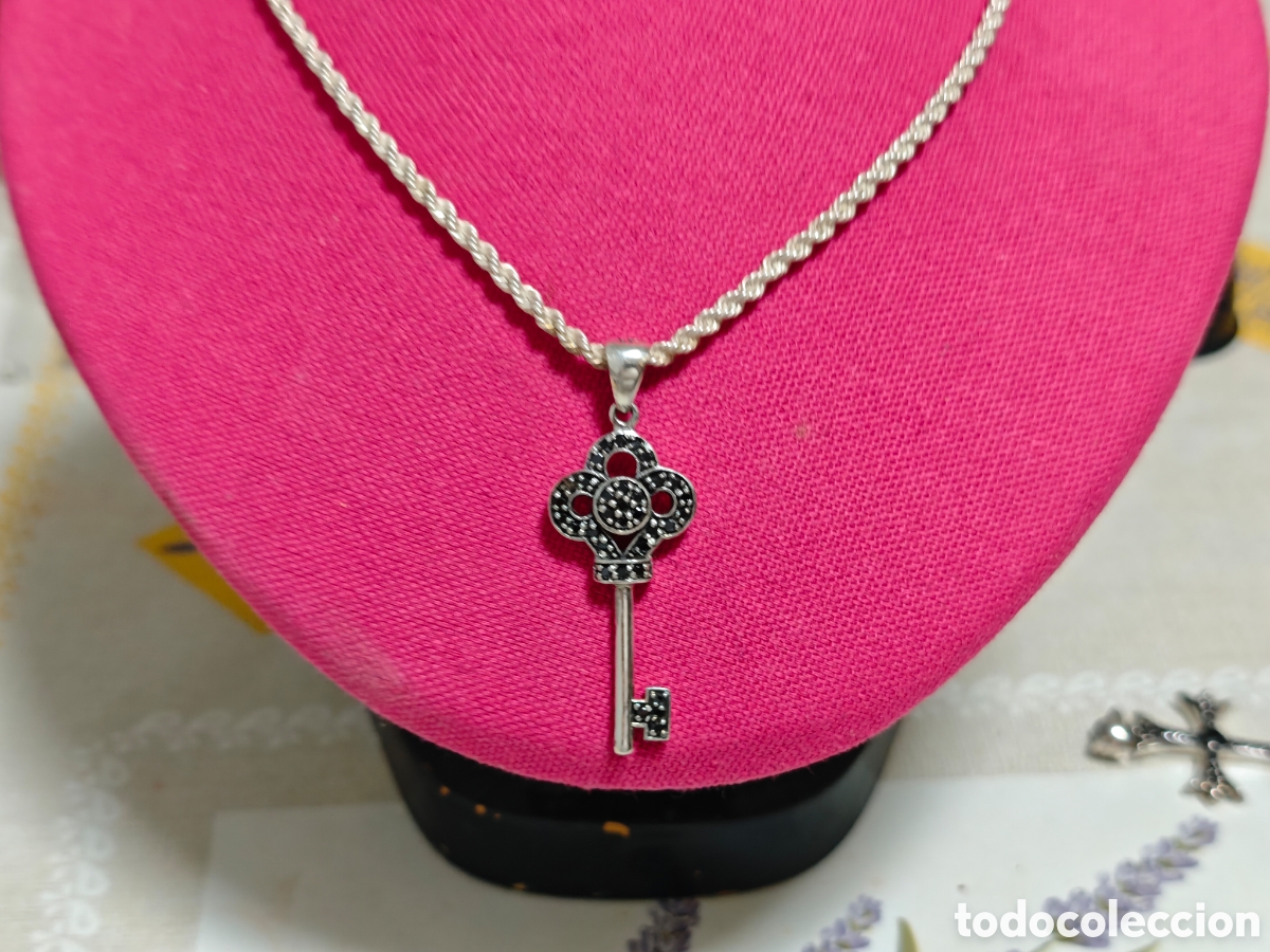 Joyeria: cord&oacute;n y colgante de llave en plata de ley - Foto 7