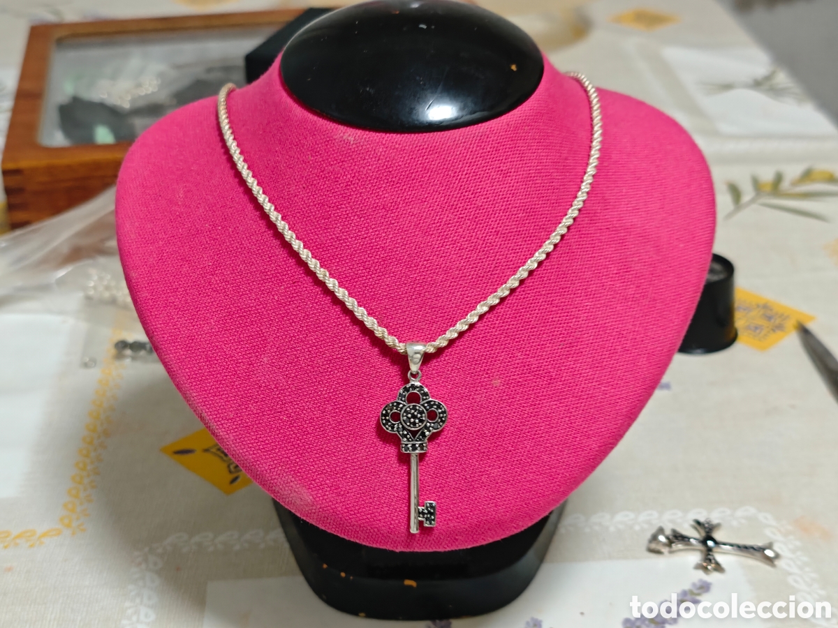 Joyeria: cord&oacute;n y colgante de llave en plata de ley - Foto 8