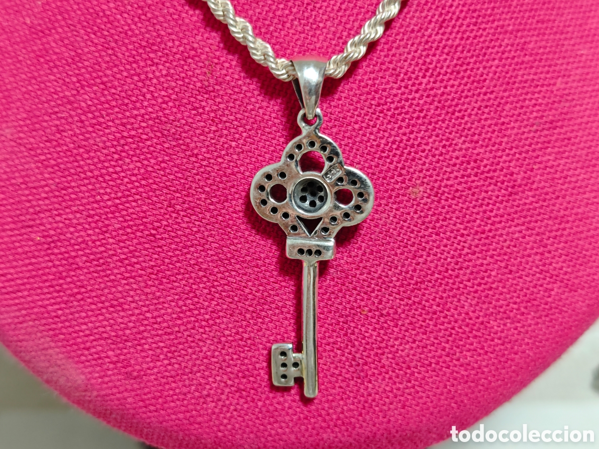 Joyeria: cord&oacute;n y colgante de llave en plata de ley - Foto 9