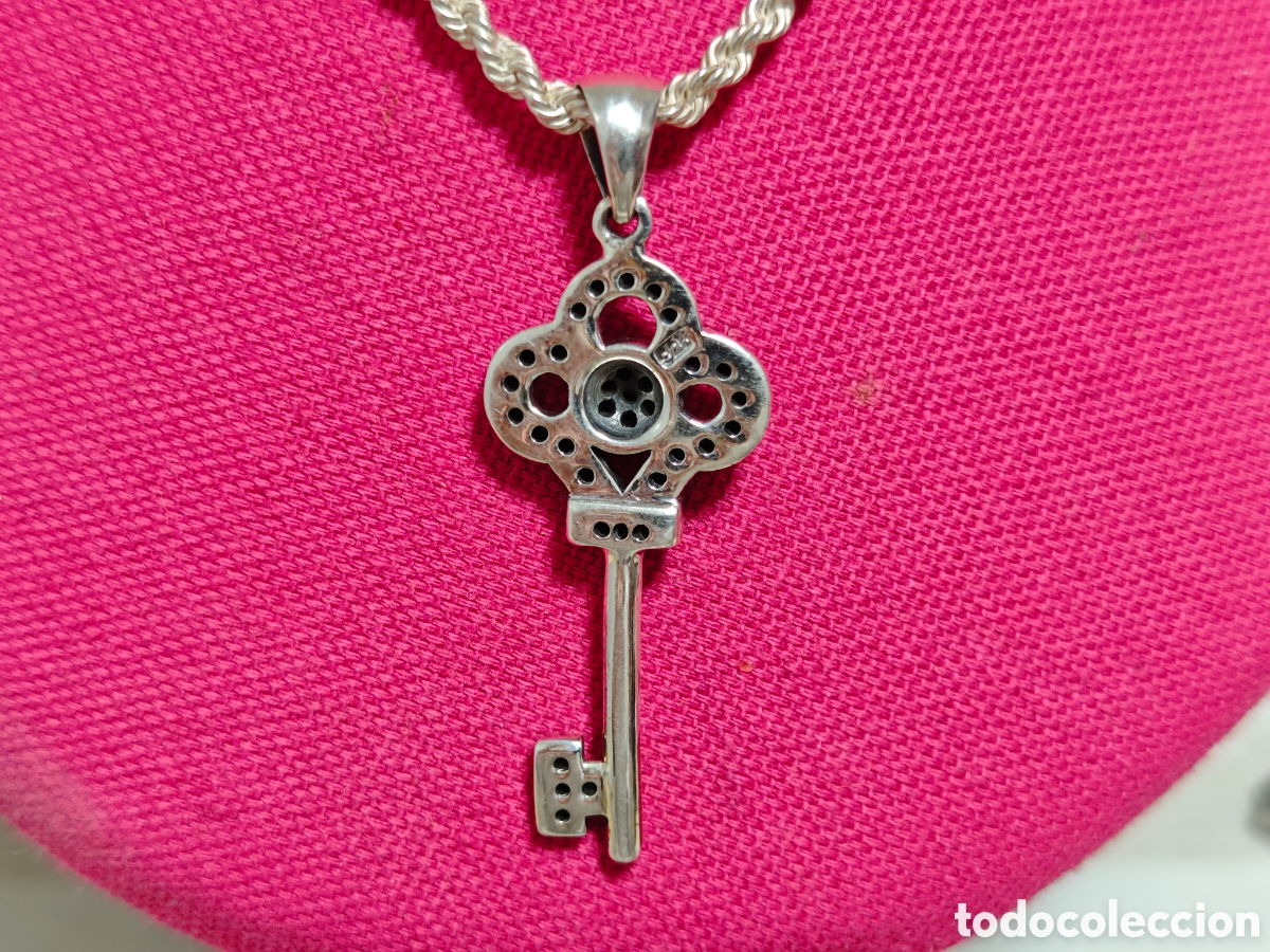 Joyeria: cord&oacute;n y colgante de llave en plata de ley - Foto 10