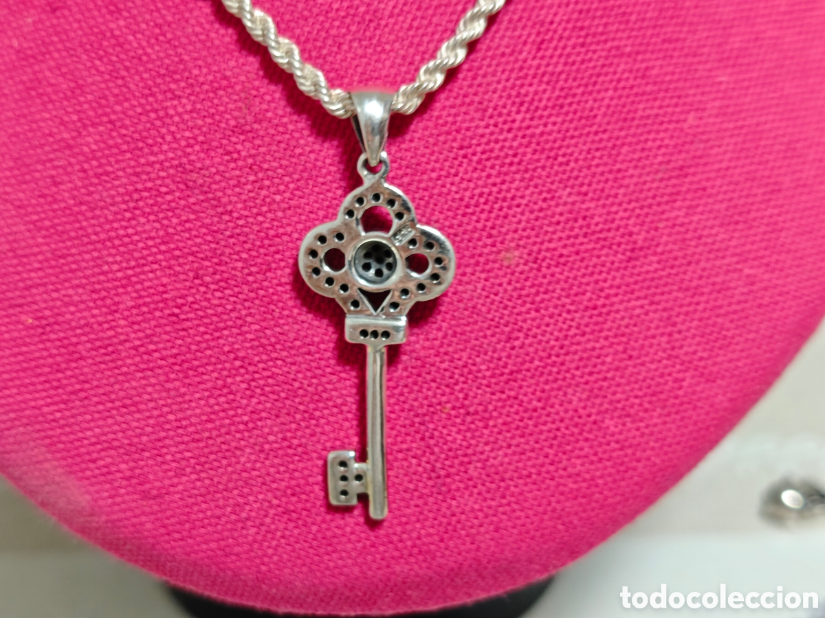 Joyeria: cord&oacute;n y colgante de llave en plata de ley - Foto 11