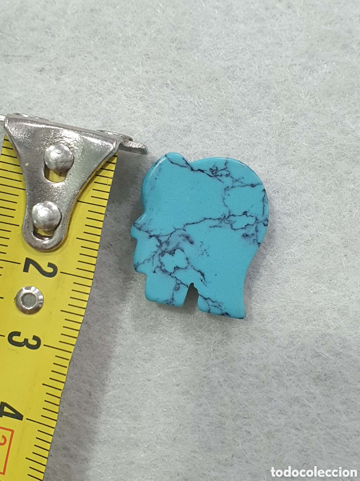 Joyeria: Elefante en turquesa tallada. (L67) - Foto 2
