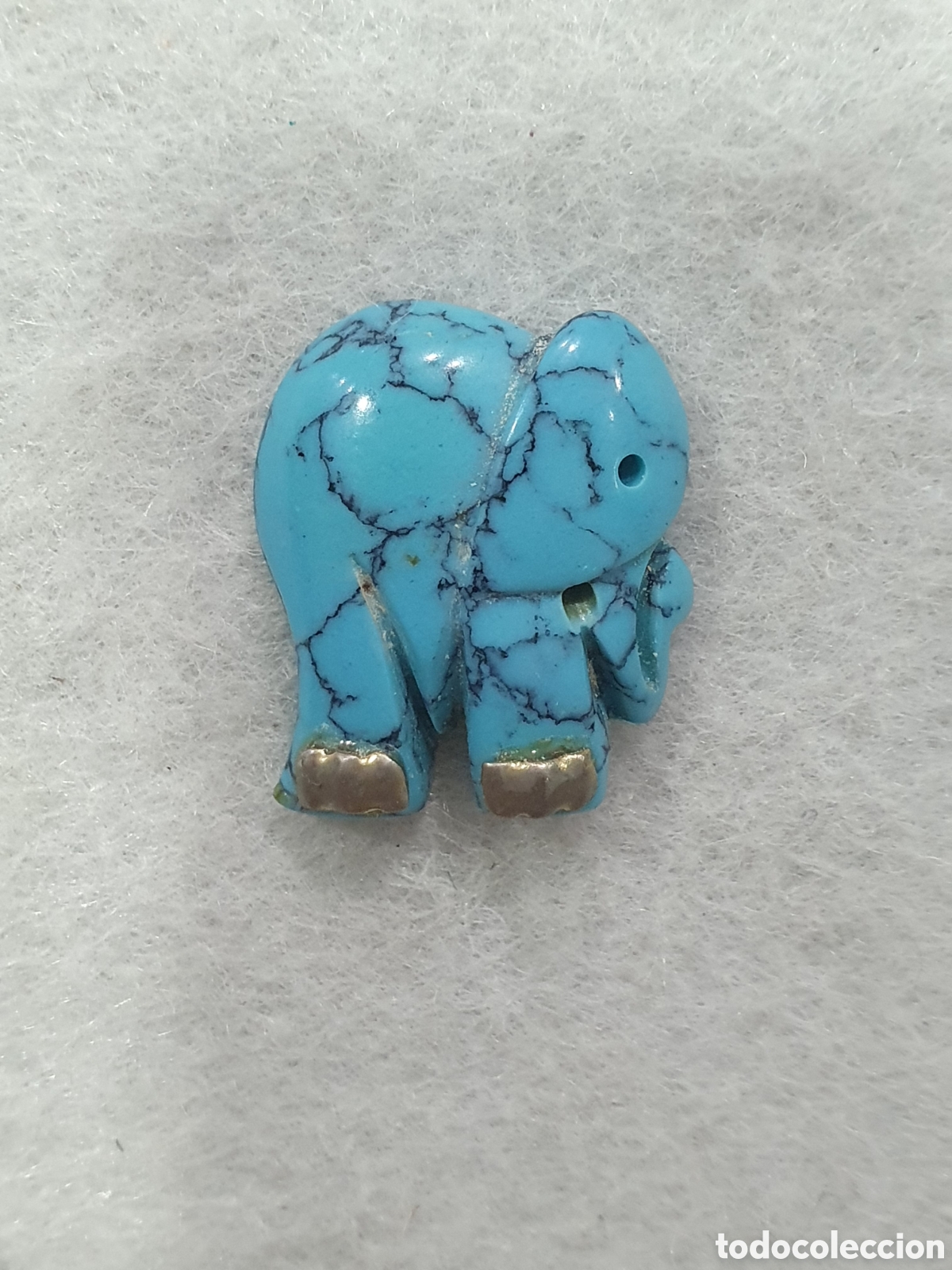 Joyeria: Elefante en turquesa tallada. (L67) - Foto 1
