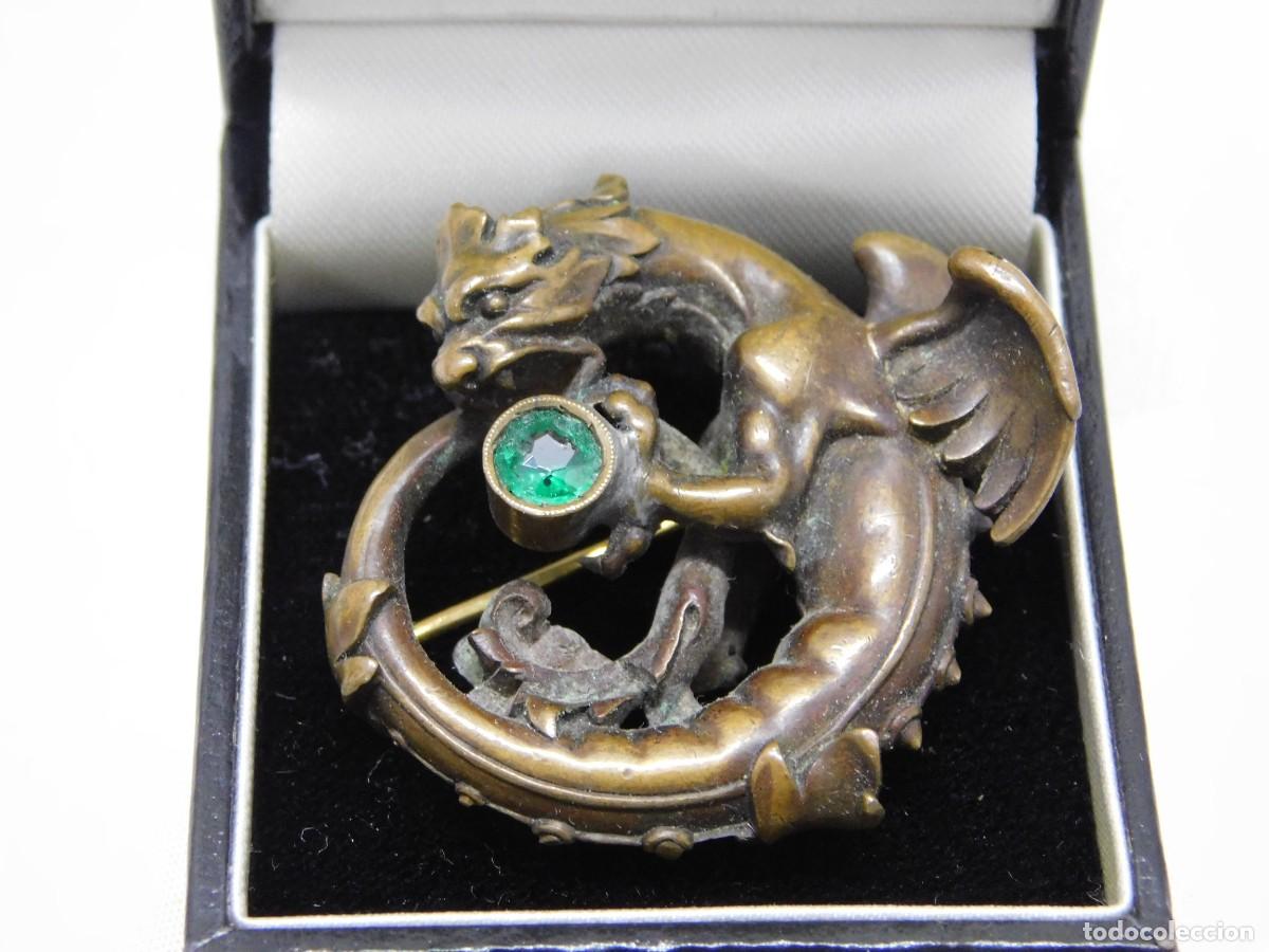 Joyeria: ANTIGUO BROCHE DE METAL Y ORO - Foto 1
