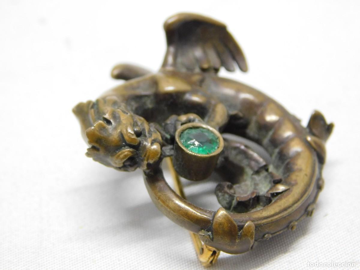 Joyeria: ANTIGUO BROCHE DE METAL Y ORO - Foto 7