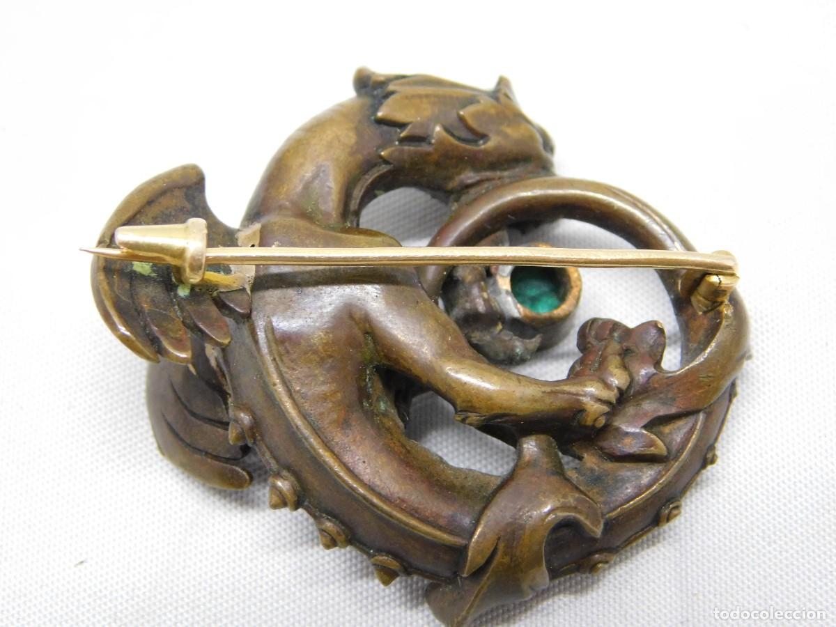 Joyeria: ANTIGUO BROCHE DE METAL Y ORO - Foto 8