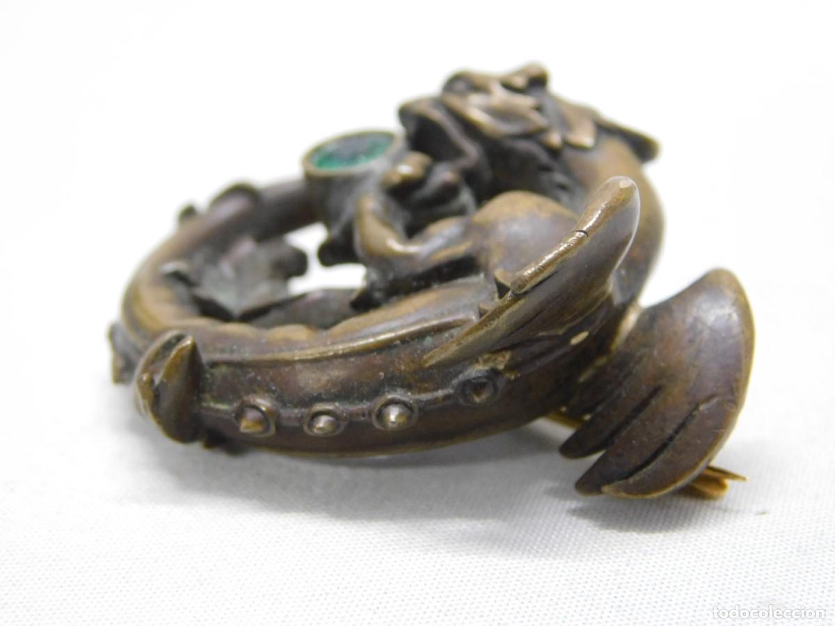 Joyeria: ANTIGUO BROCHE DE METAL Y ORO - Foto 11