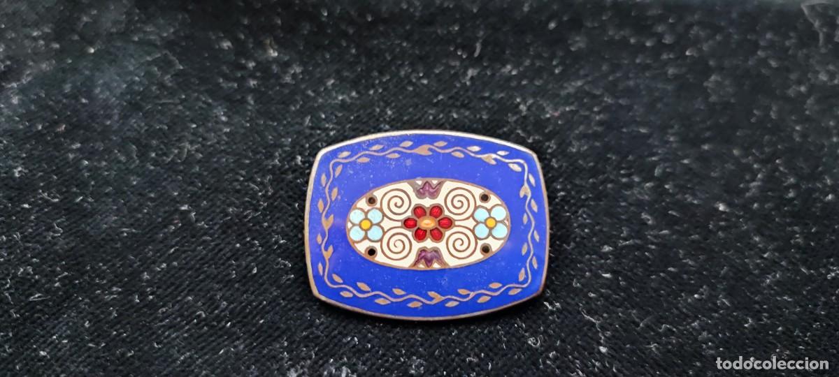 Joyeria: Antiguo broche mejicano de esmalte - Foto 1