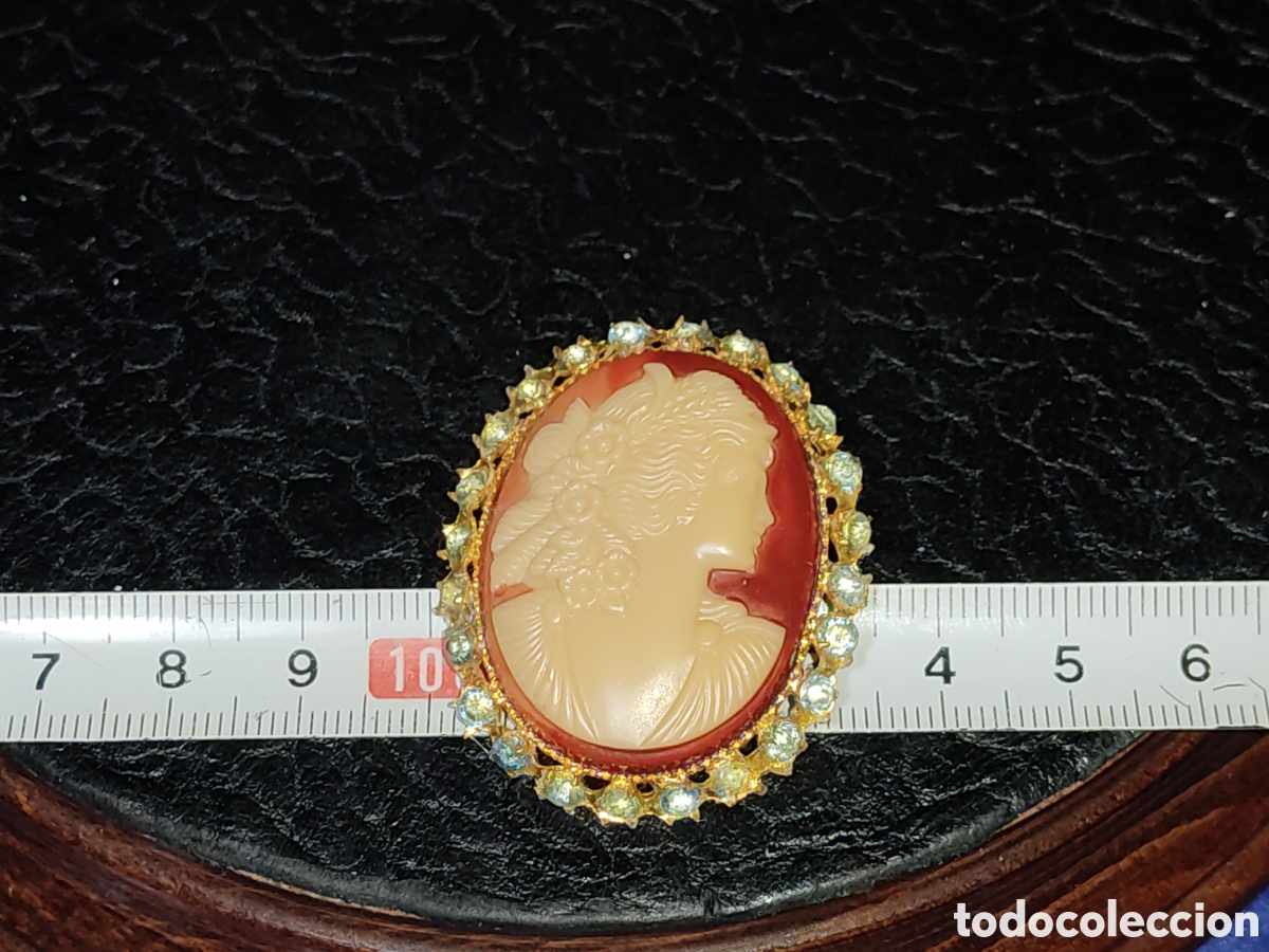 Joyeria: Hermoso broche camafeo tallado en concha. *M* - Foto 7