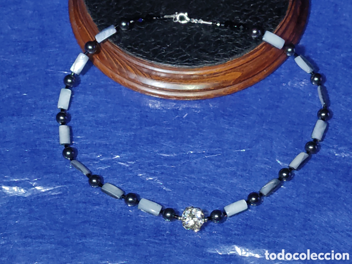 Joyeria: Collar de Hematita y n&aacute;car.Vintage. - Foto 1
