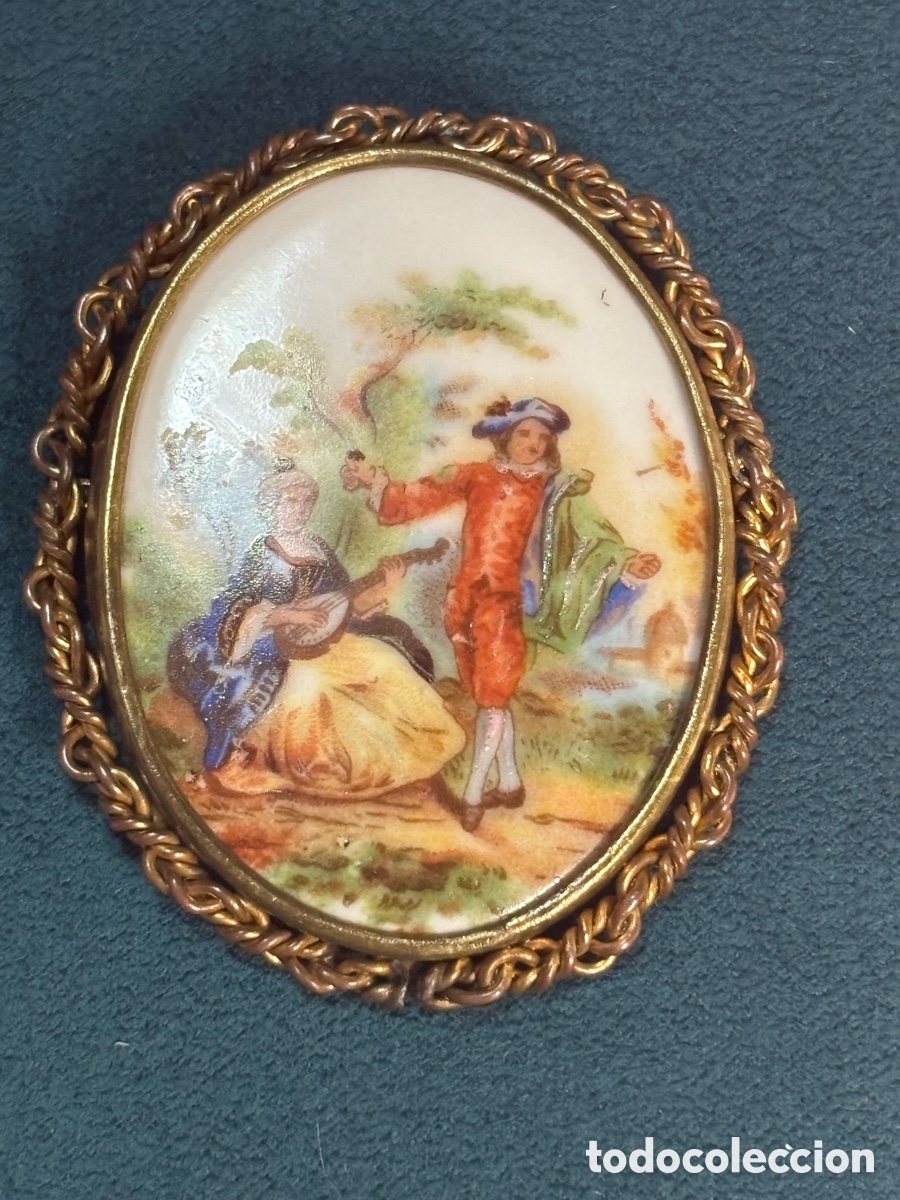 Joyeria: Broche antiguo limoges - Foto 1