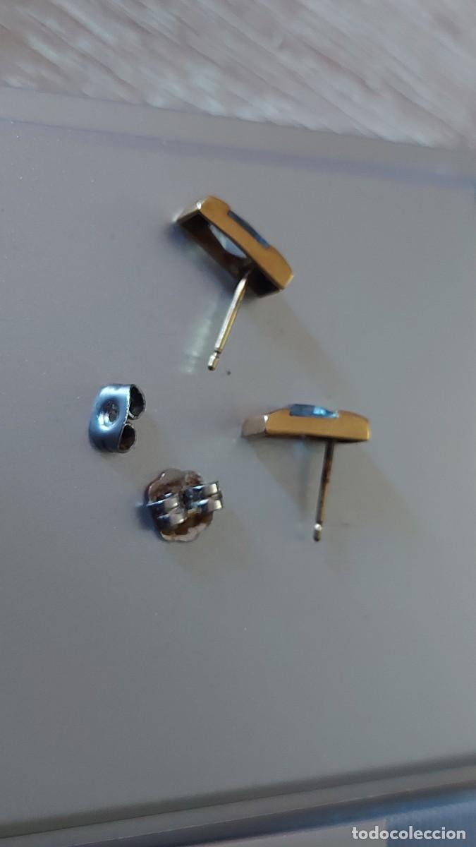Joyeria: 2 pendientes oro y aguamarina - Foto 3