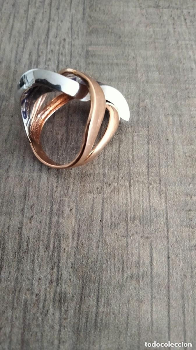 Joyeria: precioso anillo de oro blanco y amarillo 14 K - Foto 4