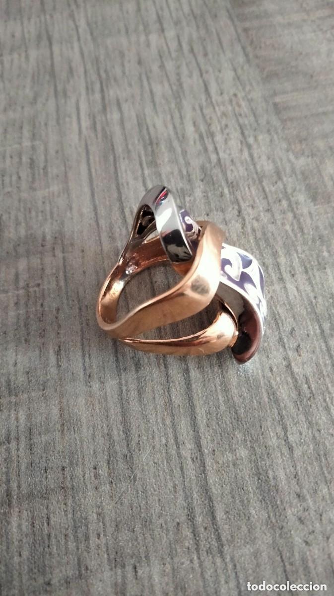Joyeria: precioso anillo de oro blanco y amarillo 14 K - Foto 6