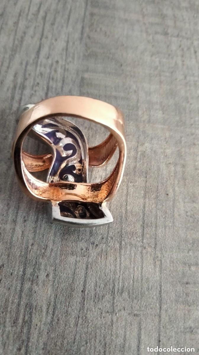 Joyeria: precioso anillo de oro blanco y amarillo 14 K - Foto 7