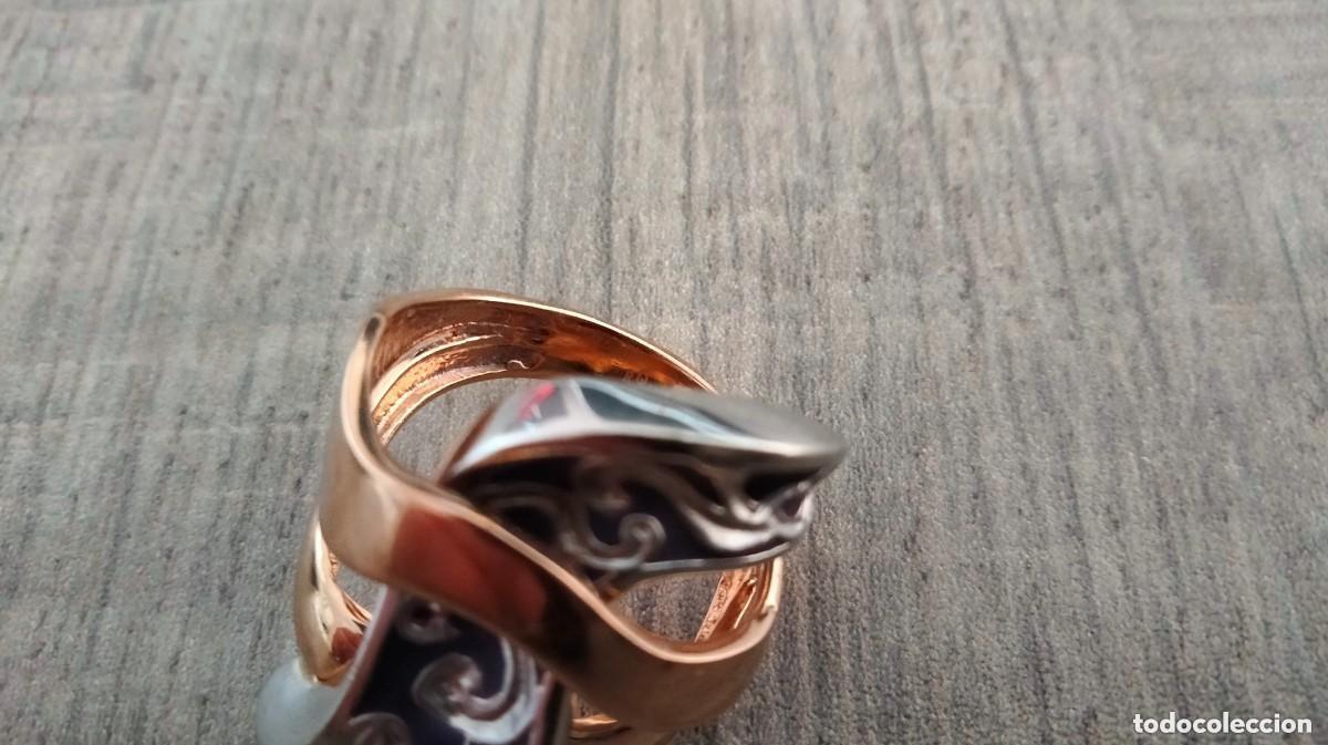 Joyeria: precioso anillo de oro blanco y amarillo 14 K - Foto 8