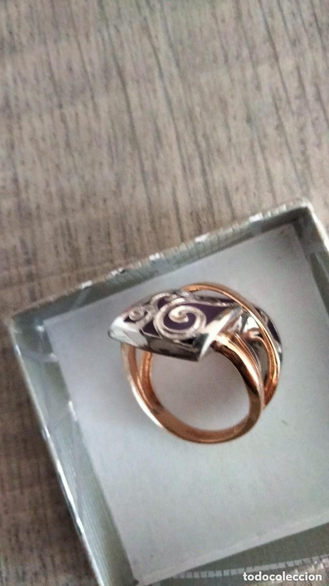 Joyeria: precioso anillo de oro blanco y amarillo 14 K - Foto 9