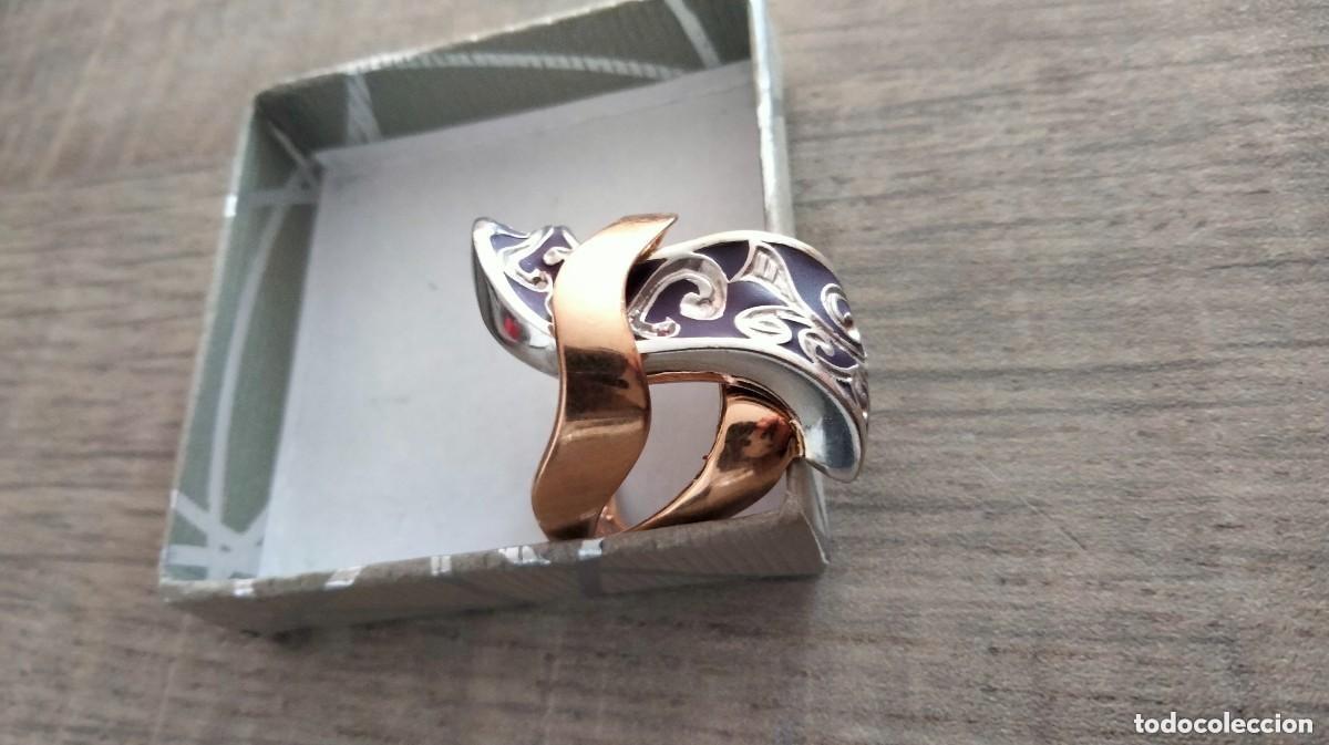 Joyeria: precioso anillo de oro blanco y amarillo 14 K - Foto 13