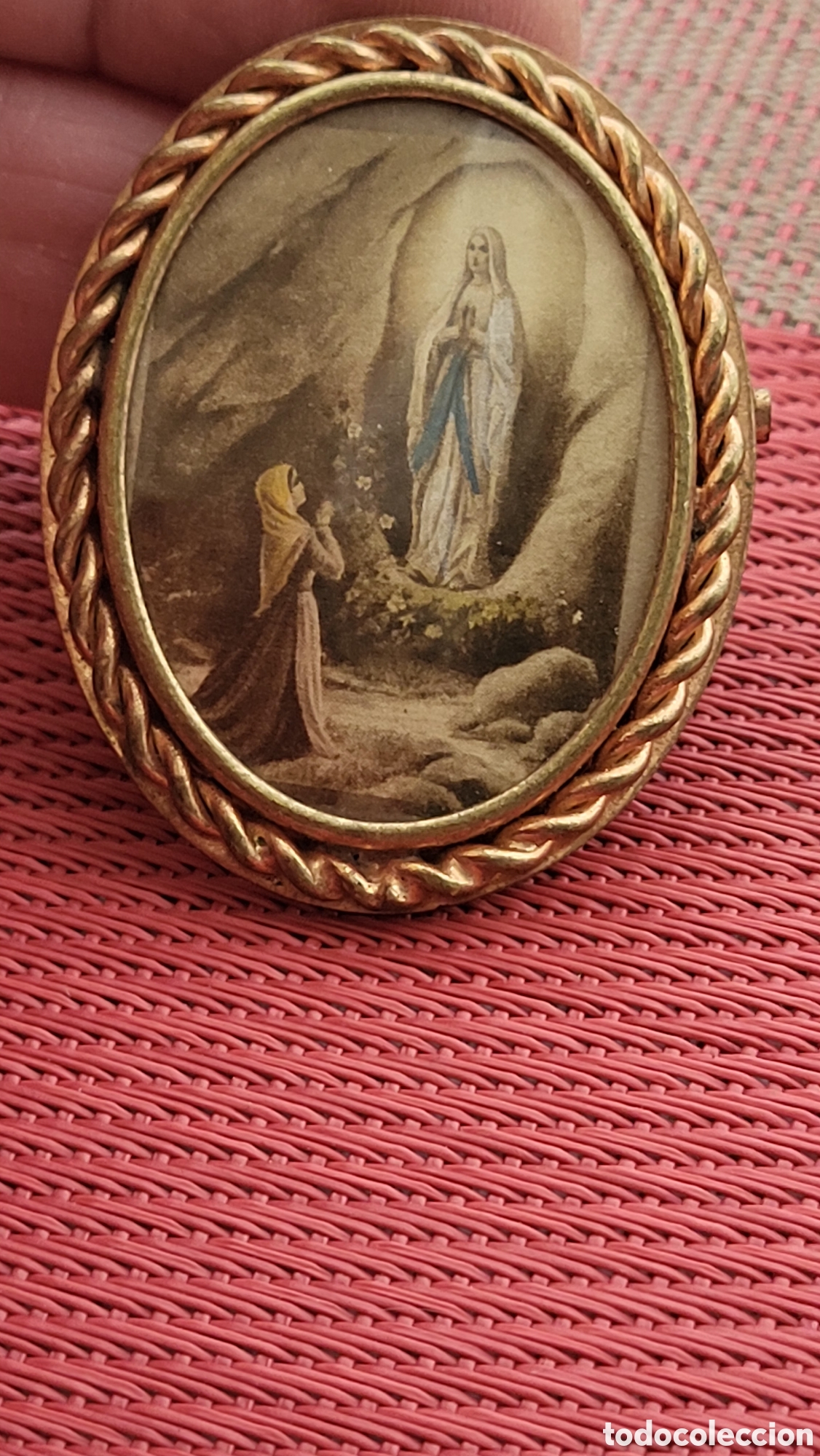 Joyeria: Antiguo broche Vintage Religioso - Foto 1