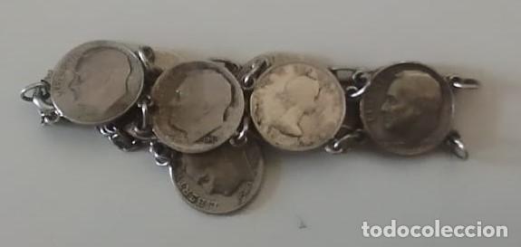 Joyeria: pulsera plata monedas USA y Canada - Foto 4