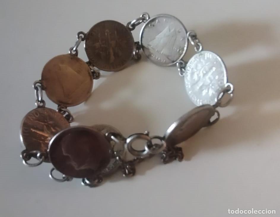 Joyeria: pulsera plata monedas USA y Canada - Foto 5