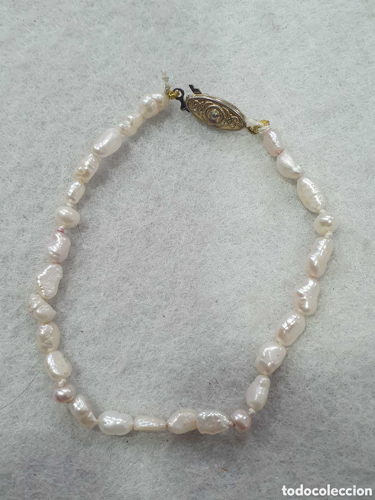 Joyeria: Pulsera con perlas de rio. (L57) - Foto 1