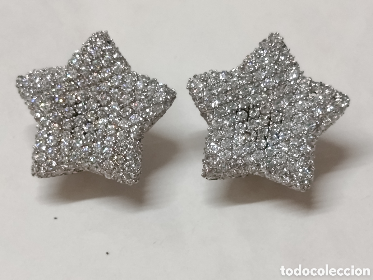 Joyeria: Pendiente Estella, plata y circonitas . Gran tama&ntilde;o. - Foto 2