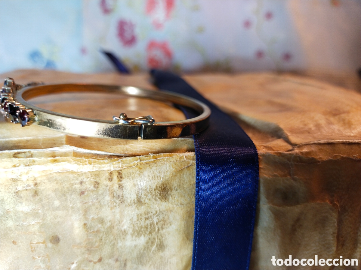 Joyeria: Antigua pulsera brazalete de granates - Foto 5