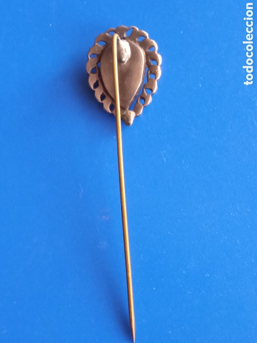 Joyeria: Antiguo alfiler de solapa de plata y marquesitas - Foto 3