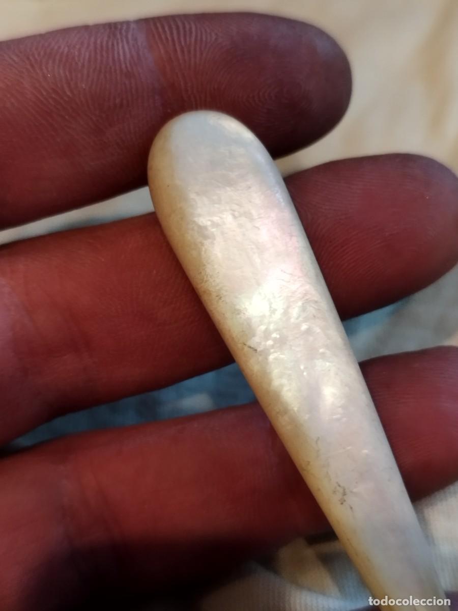 Joyeria: Antigua pieza, mango, colgante de nacar. - Foto 6