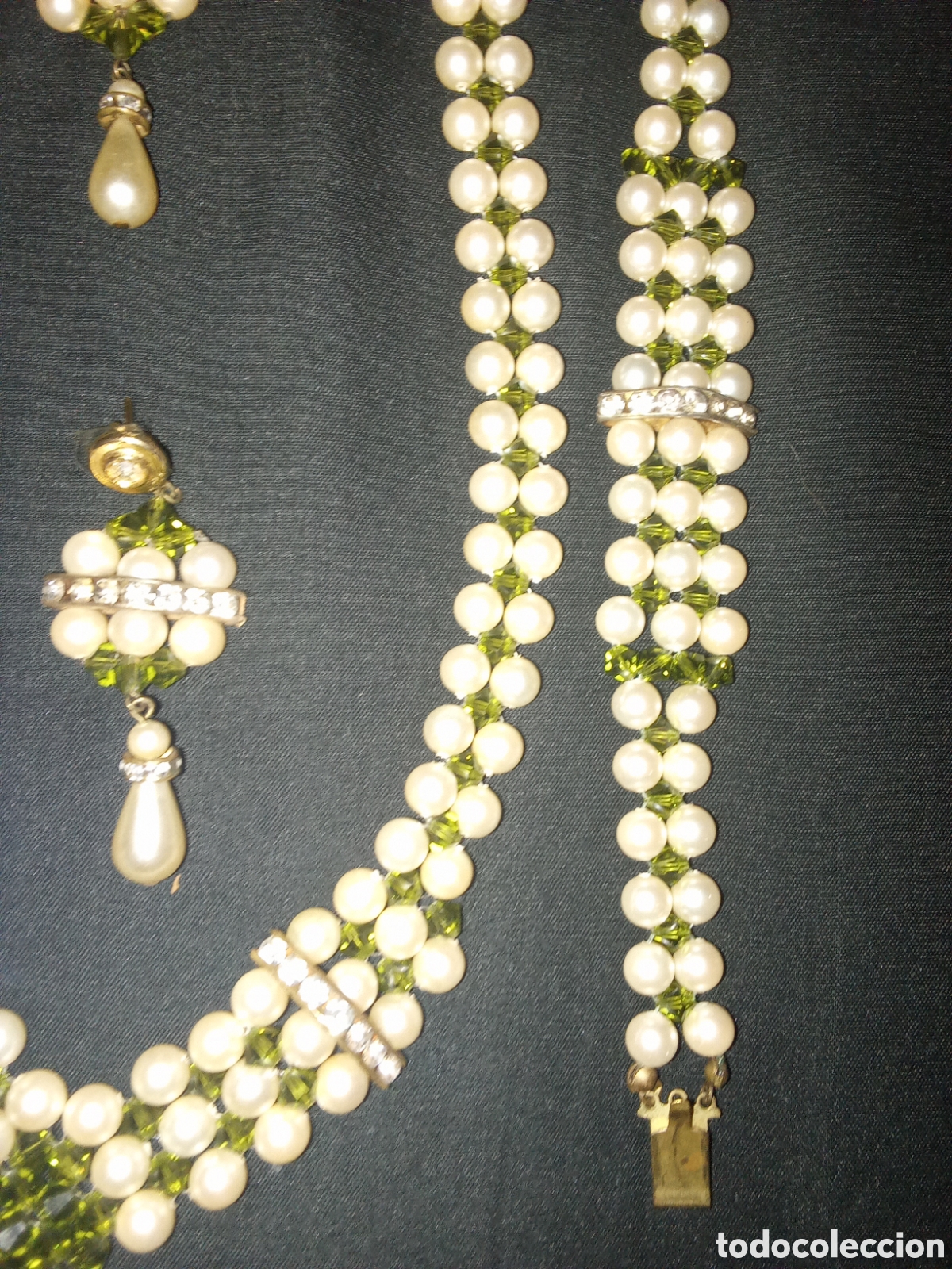 Joyeria: CONJUNTO ANTIGUO PULSERA PENDIENTES Y COLLAR - Foto 5