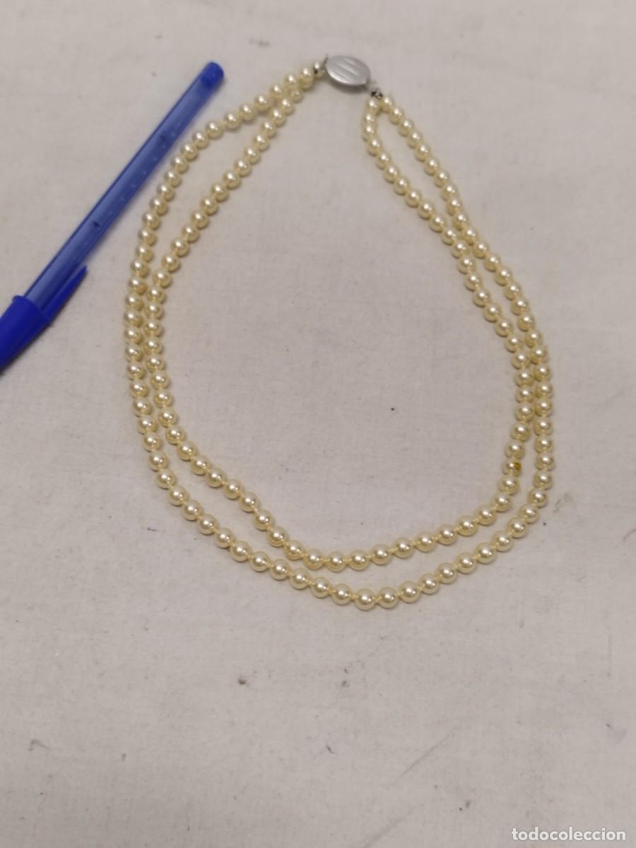 Joyeria: Antiguo doble collar de perlas a identificar. - Foto 1